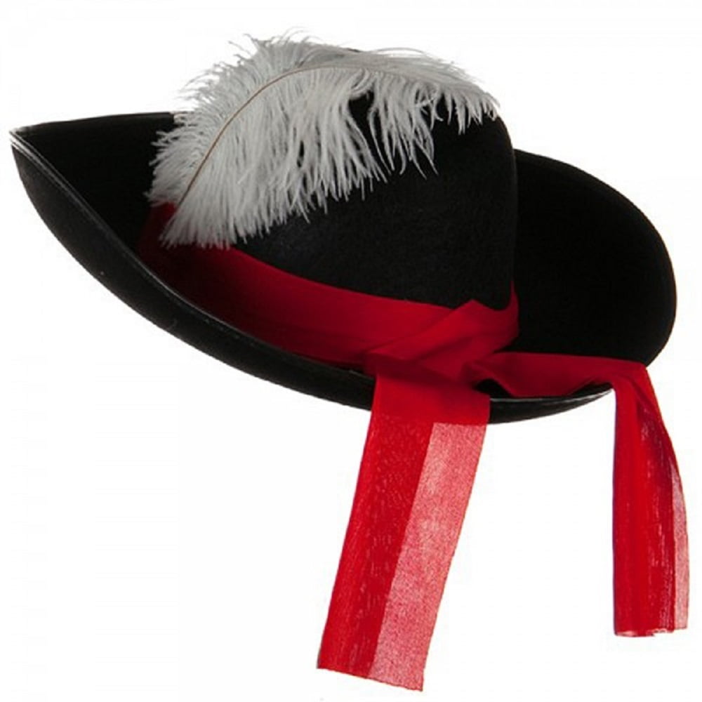 Jacobson Hat Company Black Felt Musketeer Hat 