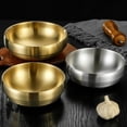 thumbnail image 3 of 304 Stainless Steel Double Thick Metal Rice Cereal Bowls Double Walled Ice Cream Soup Bowls Heat Insulated Mixing Bowl, 3 of 6