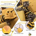 thumbnail image 4 of Bee Hairless Cat Sweater Warm Kitten Pullover Sweater, Soft Breathable Hairless Cat Striped Shirt Pet Cat Sweater Only Cat Pajamas Jumpsuit Outfit, 4 of 4
