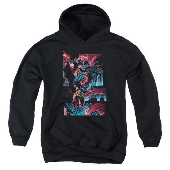 Batman - Dark Knight Panels - Youth Hooded Sweatshirt - Small