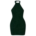 thumbnail image 6 of DHFJKG Sparkling Backless Bodycon Women Mini Dress Party Evening Gown Glitter Sequins Halter Slim Fit Sexy Date Dress Stylish Dresses, 6 of 6