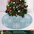 thumbnail image 3 of Yayeee Christmas Tree Skirt 35 inches for Xmas Tree Holiday Party Decoration, Gray Snowflake, 3 of 6