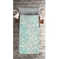 thumbnail image 2 of Ambesonne Romantic Quilted Coverlet 2 Pcs, Old Fashion Minimalist, Twin Size, Teal Slate Blue, 2 of 2