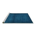 thumbnail image 2 of Ahgly Company Machine Washable Indoor Rectangle Abstract Turquoise Blue Contemporary Area Rugs, 3' x 5', 2 of 4