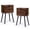 Rustic Brown, variant on White Walnut End Table/Living Room Decoration/Stable Trapezoidal Leg Arrangement