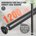 thumbnail image 3 of 28 Inch Adjustable Desk Legs Set of 4, Heavy Duty Reinforced Steel Office Table Legs with 1200 lbs Load Capacity, Quick Installation with Adjustable Rubber Foot Cups, Matte Black Finish, 3 of 7
