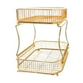 thumbnail image 4 of Soporte Desmontable para Verduras Gloria 2 Niveles Contenedor de Exhibición de Cosméticos Oro, 4 of 9