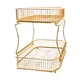 thumbnail image 4 of Soporte Desmontable para Verduras Gloria 2 Niveles Contenedor de Exhibición de Cosméticos Oro, 4 of 9