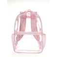 Schoolyard Vibes Clear 17' Backpack with Rainbow Wristlet, Pink