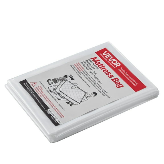 Queen Size Plastic Mattress Cover 2 PK – 2 Mil Durable Bed Bag for Moving and Storage