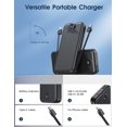 thumbnail image 2 of Cargador portátil Nusyddy 12000 mAh con cable y enchufe integrados, 2 of 9
