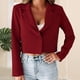 thumbnail image 1 of Puntoco, ropa de negocios para mujer, solapa, Color sólido, ajustado, manga corta, cárdigan, abrigo, Tops, liquidación Puntoco Puntoco-3841, 1 of 9