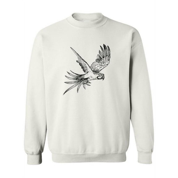 Tropical Bird Sketch Sweatshirt Women -Image by Shutterstock, Female x-Large