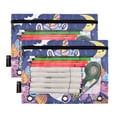 thumbnail image 2 of Cartoon Unicorn Moon Corn 2 Pack Pencil Pouch for 3 Ring Binder Smooth Zipper Folders with Pockets Clear Window Pencil Case, 2 of 6