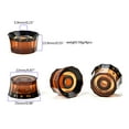 thumbnail image 3 of 4Pcs Guitar Knobs Amber Top Hat Knobs Guitar Speed Control Knobs Volume Tone Control Knobs Fits 6mm/0.24" Rotary Shaft, 3 of 8