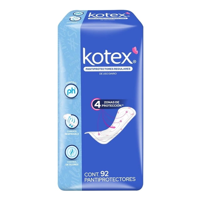Pantiprotectores Kotex regulares 92 piezas