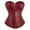 Brick Red, variant on Xijirk Women Corset Waist Trainer Strapless Sweetheart Neck Zip Front Gothic Club Night Out Party Wear,Gold,XXS