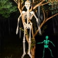 thumbnail image 1 of Estbridge Fall Savings Luminous Skeleton Bone 35.43 In  Skull Bone Light up Skeleton Decor Full Body Human Bone  Decor Skeleton Bauble Graveyard Decorations Realistic Human Body Creepy, 1 of 8