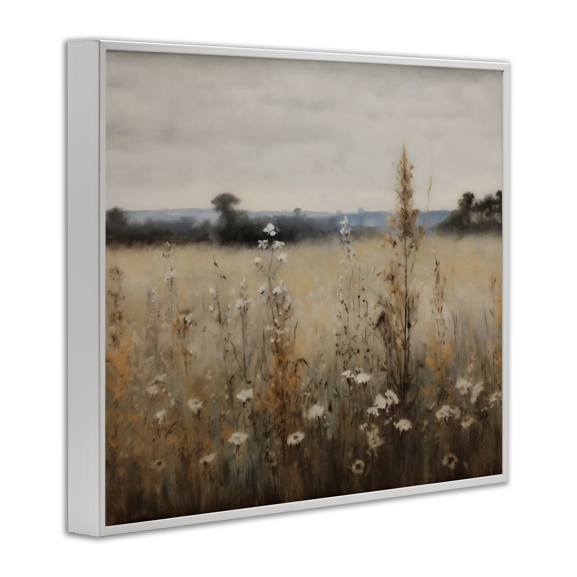 Stupell Industries Country Wildflowers in Misty Meadow White Framed Giclee Art, design by Creative Studio