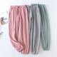thumbnail image 4 of Pantalones holgados de algodón de verano para hombres y mujeres, pantalones de pijama de crepé de algodón, pantalones holgados antimosquitos para parejas, pantalones con aire acondicionado, 4 of 4