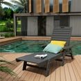 thumbnail image 2 of Bayport Chaise Longue Inclinable en Plastique HDPE pour Extérieur en Gris, 2 of 6