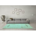 thumbnail image 3 of Ahgly Company Indoor Square Solid Light Blue Modern Area Rugs, 6' Square, 3 of 4