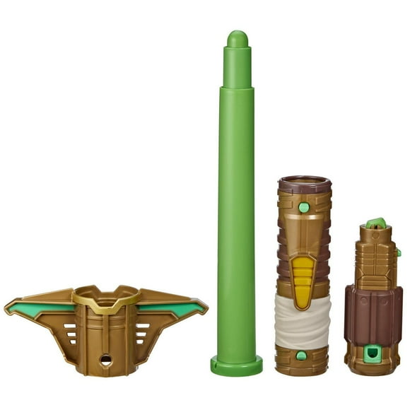 Star Wars Lightsaber Forge Yoda Extendable Green Lightsaber Toy, Customizable Roleplay Toy for Kids Ages 4 and Up