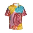 thumbnail image 2 of Disketp Hawaiian Shirts For Men,Colorful Wool Balls Print Mens Casual Short Sleeve Button Down Shirts Beach Shirt, 2 of 8