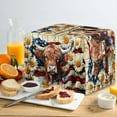 thumbnail image 4 of HELLHERO American Flag Print Toaster Cover 4 Slice, Highland Cattle Daisy Dustproof Small Kitchen Appliances Protector, Universal Fit for Bread Machine Cover, 4 of 8