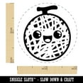 thumbnail image 2 of Happy Cute Honeydew Melon Self-Inking Rubber Stamp Ink Stamper - Black Ink - Mini 1/2 Inch, 2 of 7