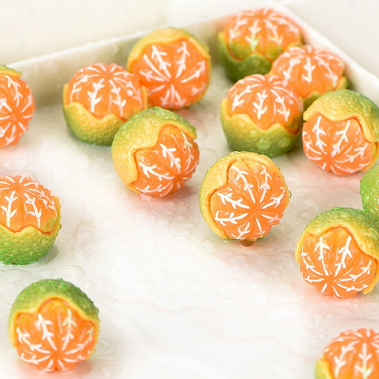 Farfi 15Pcs Miniature Fruit High Simulation Wide Application Resin