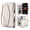 White, variant on for iPhone 17 Pro Max Adjustable Shoulder Strap & Wrist Strap Detachable Magnetic Wallet Case, Zipper Pocket & RFID Blocking Card Slots, PU Leather Full Body Protection Rugged Phone Case, White