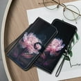 thumbnail image 7 of Dteck for iPhone 14 Case Wallet with Card Holder and Wrist Strap Fashionable Cute Designs Flip Phone Cover for iPhone 14,Purple Peony, 7 of 7