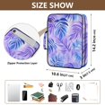 thumbnail image 3 of Haosy Accordion File Organizer Zipper Binder 500 Sheet 6-Tab Expanding File Folder Multi-Pocket 1.2 Inch 3 Ring Blue Purple Palm Leaves, 3 of 7