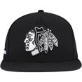 thumbnail image 2 of Men's Mitchell & Ness  Black Chicago Blackhawks Team Snapback Hat, 2 of 5
