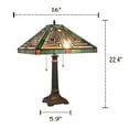thumbnail image 5 of CHLOE Lighting INNES Tiffany-style Blackish Bronze 2 Light Table Lamp 16" Shade, 5 of 5