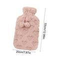 thumbnail image 3 of Cute Water Filled Hot Water Bag, Large Capacity Rubber Thermal Bag for Winter, Heat Retention, Soft Velvet Cover, Warm Bed, Body Comfort, Safe and Reusable Hot Water Bag for Home or Office, 3 of 6