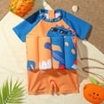 thumbnail image 3 of IBTOM CASTLE Toddler Floatation Swimsuit with Adjustable Buoyancy Float Suit One-Piece Training Aid Swimwear for Boys Girls 3-4 Years Orange - Dinosaur, 3 of 7