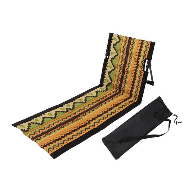 Silla de Playa Tipo Tumbona Asiento de Camping con Respaldo Portátil Plegable con Estructura de Aluminio Y Tela Oxford Adecuada para Piscina Y Jardín Amarillo