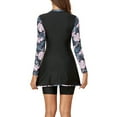 thumbnail image 4 of Alvivi Muslim Swimsuit for Women Modest Full Cover Swimwear Long Sleeve Rashguard Islamic Swimsuit Black M, 4 of 4