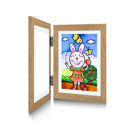 Sank Kids Art Frames Projects, Front Opening & Changeable Picture Display for max. A4 Art-Work, Kids Art Storage Frames, Crafts, Drawing, 8.3x11.8 (Black,1PCS)