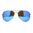 thumbnail image 2 of Color Mirror Anti-glare Polarized Classic Iconic Officer Metal Rim Sunglasses Gold Blue Mirror, 2 of 4