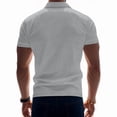thumbnail image 6 of Stylish Polo Shirts Men Casual Collared Short Sleeve Button Up Golf Shirt Shirt Lightweight Quick Dry Work Shirts Light Gray XXL, 6 of 9