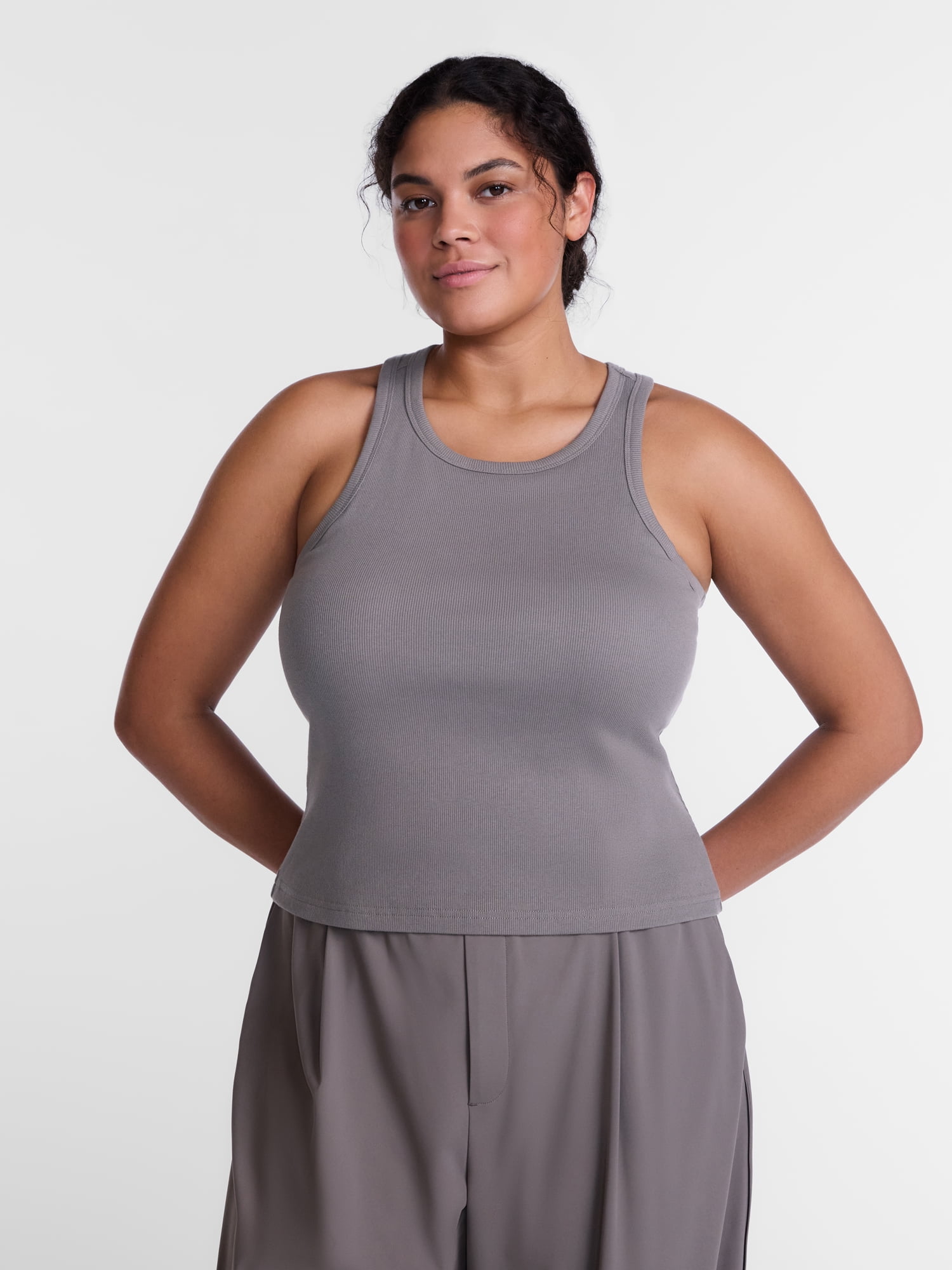 Avia Women’s Cropped Ribbed Tank Top, Sizes XS-XXL