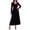 Dark Purple, variant on Christmas Dresses For Women Elegant Velvet Casual Long Sleeve V neck Cocktail Party Gown Fall Winter Dresses Red