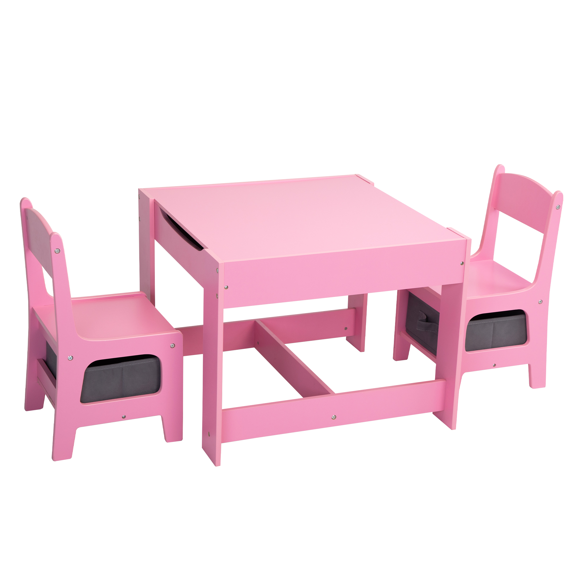 CoSoTower 3In1 Kids Wood Table And 2 Chairs, Children Activity Table