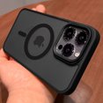 thumbnail image 1 of Luxury Translucent for Magsafe Magnetic Wireless Charge Case for iPhone 15 14 13 12 11 Pro Max Plus Frosted Shockproof Cover black for iPhone 11 ProMax, 1 of 6