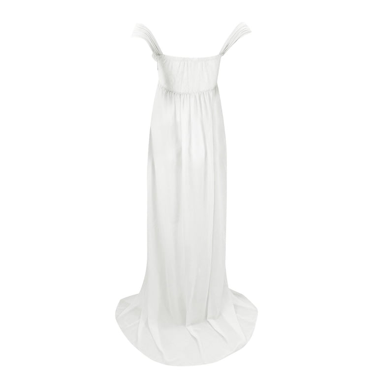 Vedolay Spring Maternity Dress Womens Plus-Size Summer Chiffon Elegant  Dresses Spaghetti Straps Sleeveless Long Maxi Flowy Boho Dress,B-White M -  Walmart.com