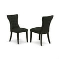 thumbnail image 2 of East West Furniture V-Style 6-piece Wood Dining Set with Linen Chairs in Black, 2 of 3