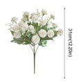 thumbnail image 3 of Clearance! FNGZ Artificial Flowers, Household Imitation, Small Lilac Artificial Flower (1Pc) White, 1X Artificial Rose, 3 of 8